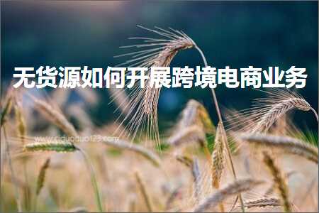 跨境电商知识:无货源如何开展跨境电商业务